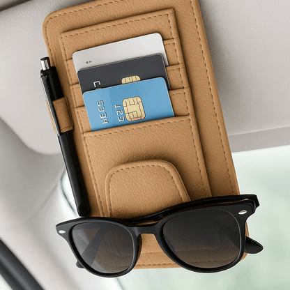 Aurora Drive™ Sun Visor Storage Device