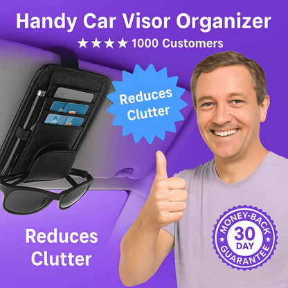 Aurora Drive™ Sun Visor Storage Device